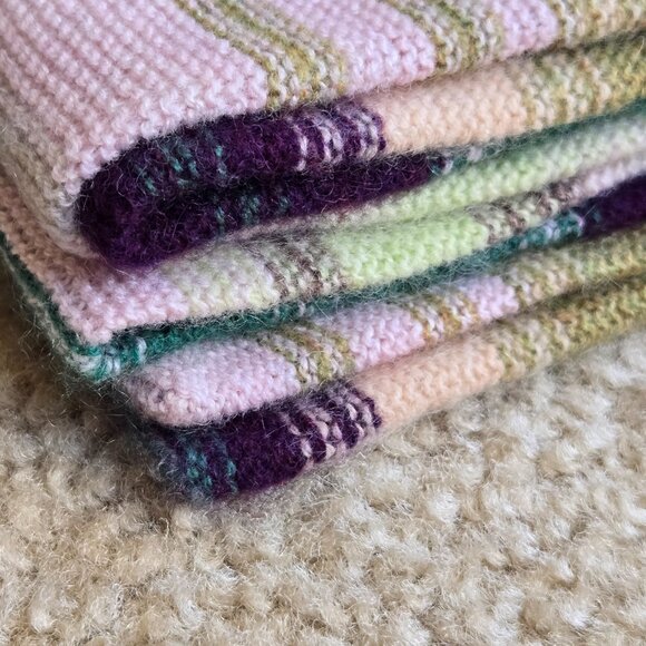 NWT Striped Cashmere Knit Scarf - Picture 11 of 13